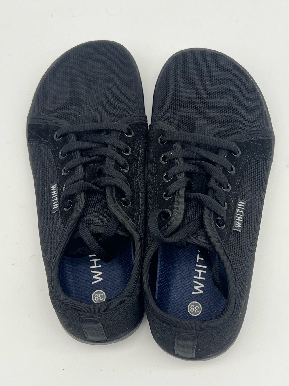 Whitin wide toe barefoot sneakers all black women’s size 7 / 38 athletic shoes - Picture 3 of 8